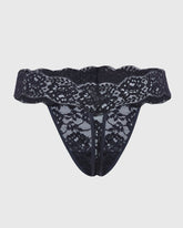 La Senza Trendy Lace Thong BLACK / M